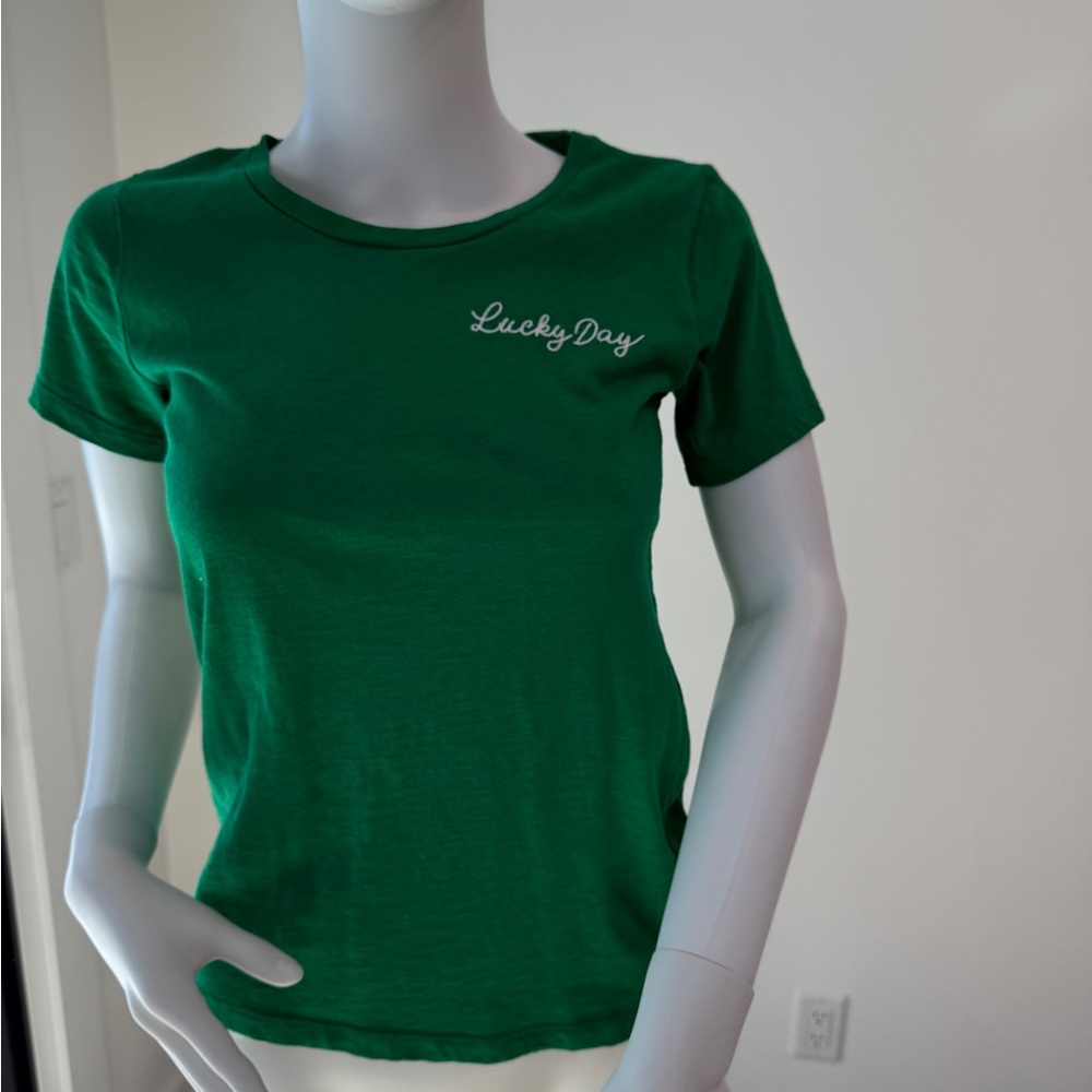 J. Crew Green Short Sleeve Tee